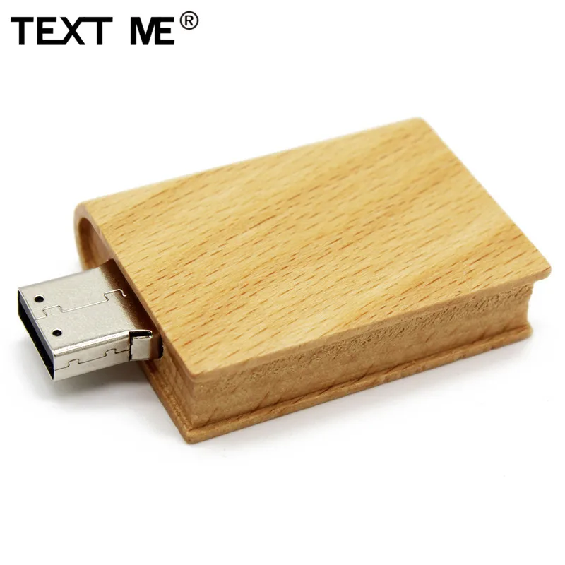 TEXT ME Maple деревянная модель Wbook с логотипом 64 ГБ флеш-накопитель 4 ГБ 8 ГБ 16 ГБ 32 ГБ Флешка USB 2,0 Usb Флешка лучший подарок