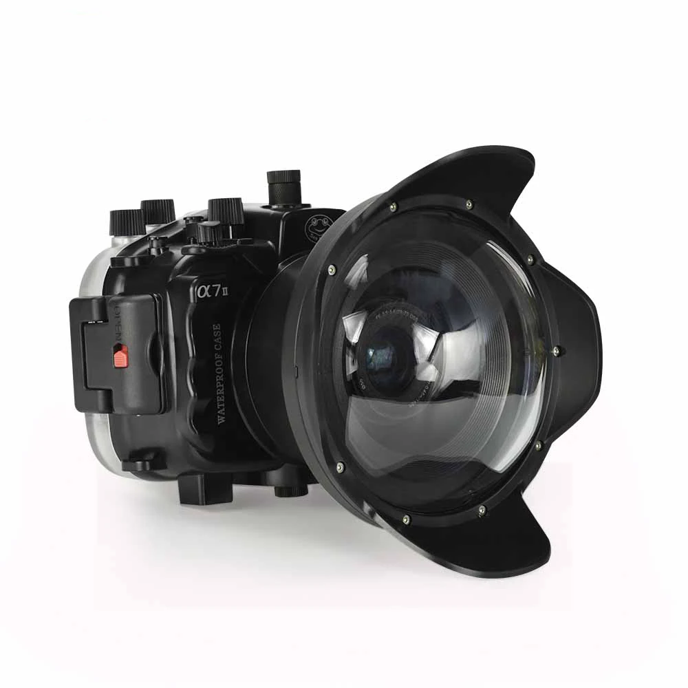 40 м/130 футов для sony A7 II NG серии A7S A7R Mark II Подводный корпус камеры чехол для дайвинга с " купольным портом(стандартный порт) черный