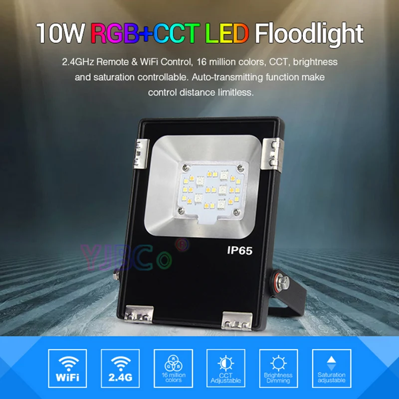 Miboxer DC24V 10 Вт RGB+ CCT Светодиодный прожектор FUTT06 2,4 г водонепроницаемый IP65 открытый светильник для садового строительства пастбища освещение