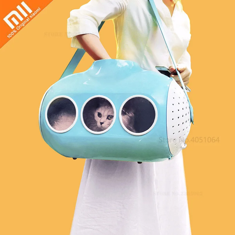 

Xiaomi Submarine Shape Cat Bag Cat backpack Skylight Breathable Travel Puppy Cat Bag Transparent Space Pet Backpack Pet Handbag