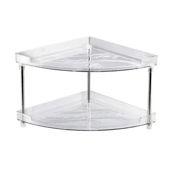 

2 Tier Bathroom Shelf Corner Rack Shower Shampoo Soap Cosmetic Storage Organizer Holder Kitchen Accessories