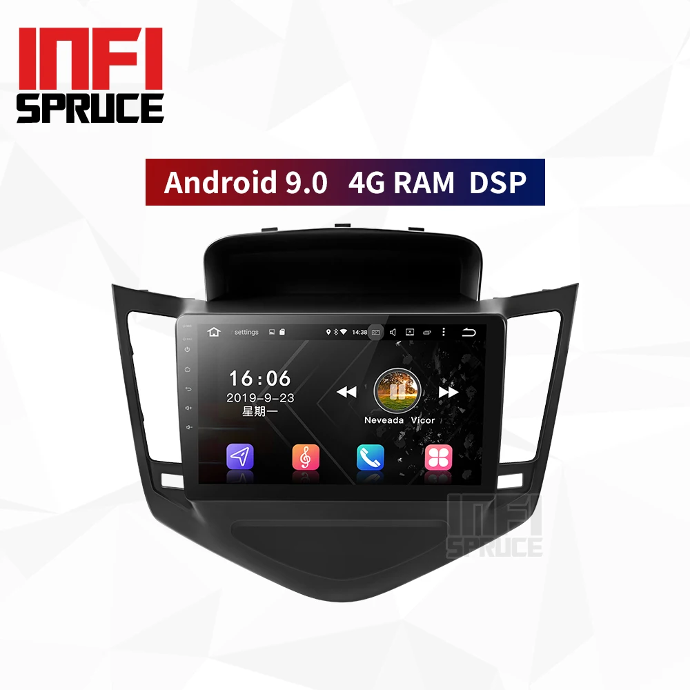 Android 9 0 автомобильный dvd gps для Chevrolet Cruze 2009 2010/11/12 с радио навигацией Поддержка