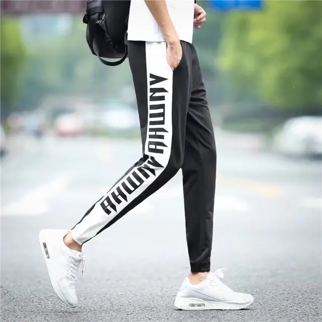 

Summer MEN'S Pants Casual Pants BOY'S Athletic Pants Korean-style Trend Harem Skinny Capri Pants Thin Ankle Banded Pants