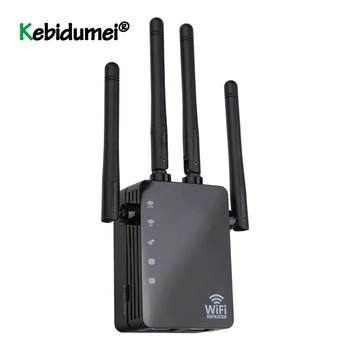 

Dual Band Wireless 2.4G / 5G Wifi Repeater AC 1200Mbps 4 High Antennas Bridge Signal Amplifier Wired Router Wi Fi Access Point