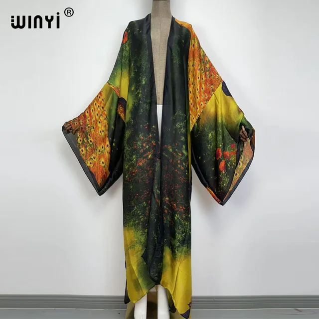Europe WINYI new tunic bikini sweet lady pink boho Cardigan stitch Cocktail sexcy Boho Maxi Holiday Batwing Sleeve KIMONO mujer 34