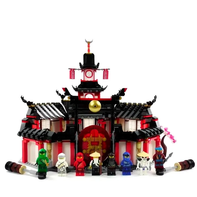 1198 шт. ниндзя обитель Spinjtzu совместимые игрушки ninjagoes конструкторных блоков, Детские кубики, игрушки для детей, рождественские подарки