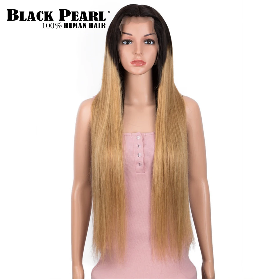 

Black Pearl Colored Ombre Human Hair Wig T1B/27 straight Lace Front Human Hair Wigs For Women Remy Brazilian Hair10-30 inch