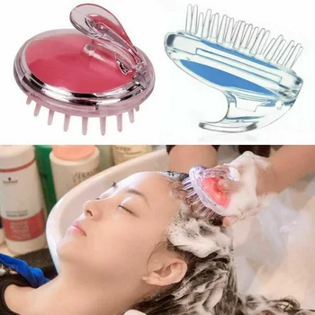 

B-Silicone Handheld Scalp Meridian Massage Brush Hair Shampoo Washing Comb Mini Shower Brush Spa Slimming Brush