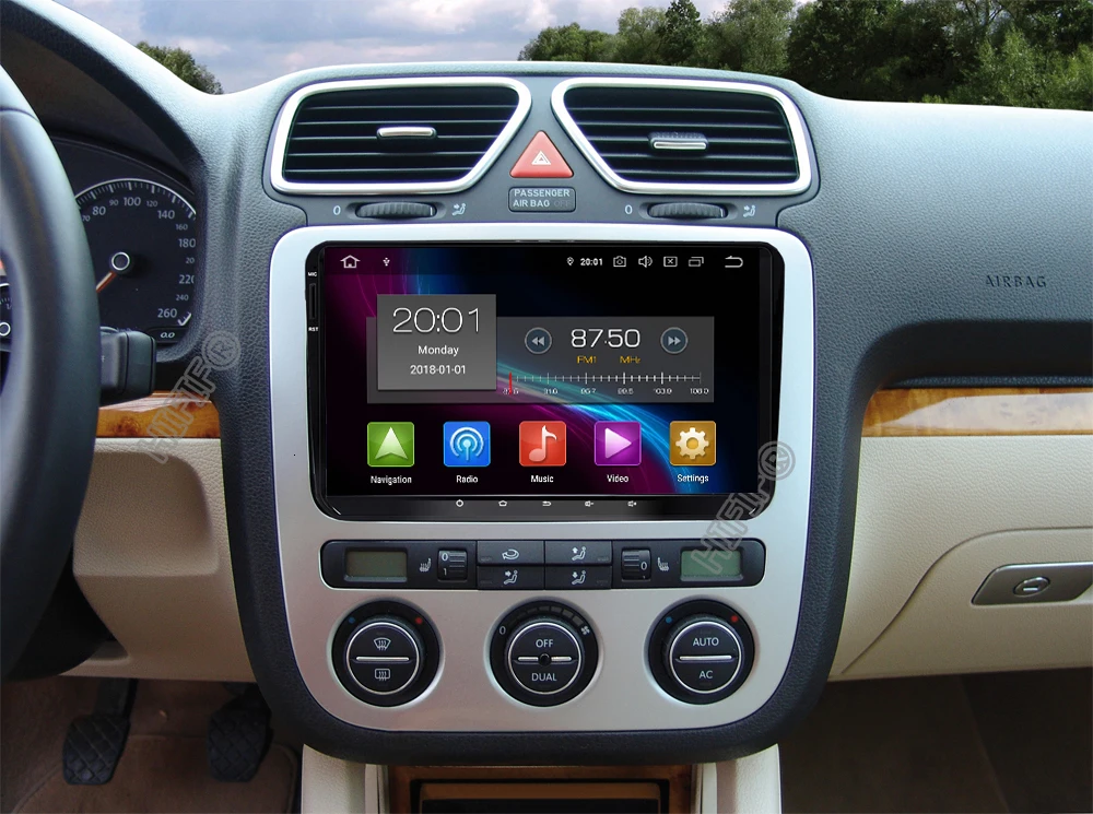 Excellent 9"2din Android 9.0 GO car radio GPS navig for Volkswagen Skoda Octavia Golf 5 6 touran passat B6 Jetta polo tiguan stereo WIFI 2