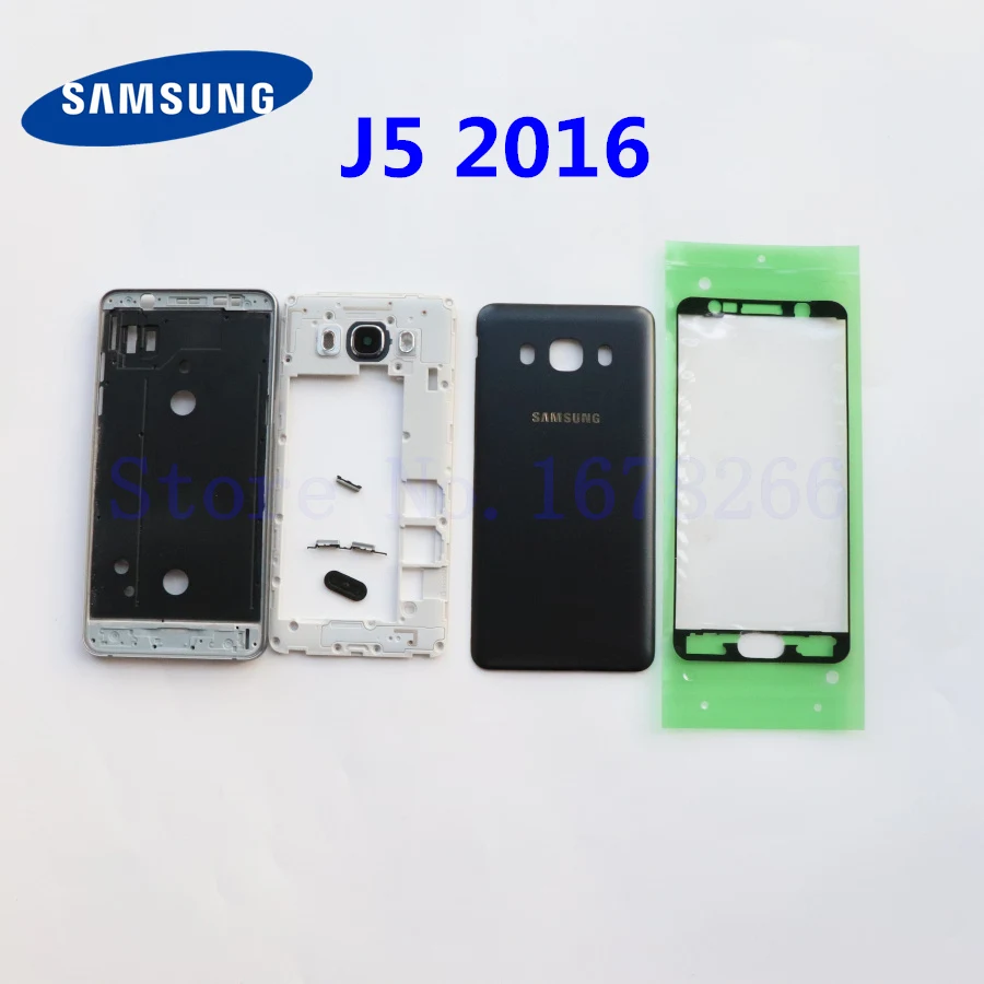 Чехол для SAMSUNG Galaxy J5 2016 J510 J510F J510FN с полным корпусом средняя рамка задняя крышка J7