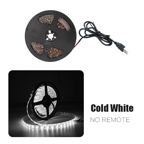 Cold white USB Светодиодная лента DC 5 в 50 см 1 м 2 м 3 м 4 м 5 м Мини 3Key 24Key гибкий светильник SMD 2835 Настольный Декор экран ТВ фоновый светильник ing - Испускаемый цвет: Cold white