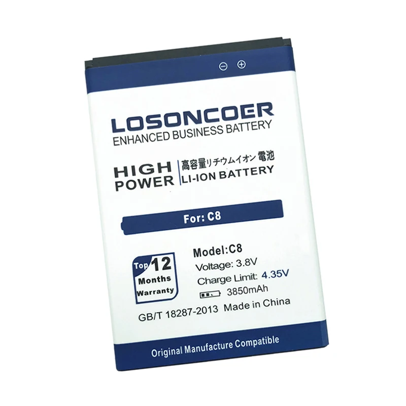 LOSONCOER 3850 мАч C8 батарея для Oukitel C8 батарея+ номер отслеживания