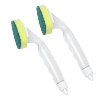 

2PCS Multi-Function Long Handle Cleaning Brush Portable Automatic Liquid Washing Dish Brush