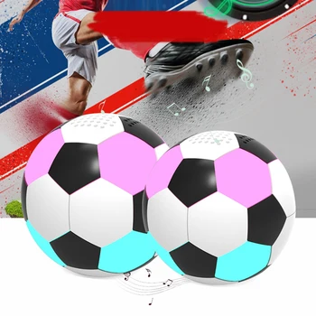 

Bluetooth Speaker Rechargeable Football Shaped HIFI Sound Bass Mini Portable Button Touch Silicone Colorful Mono Channel Home