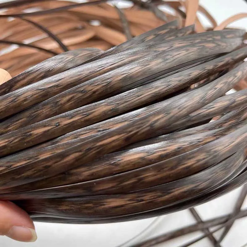 500g Coffee Chocolate gradient PE rattan weaving material plastic rattan for knit and repair chair table synthetic