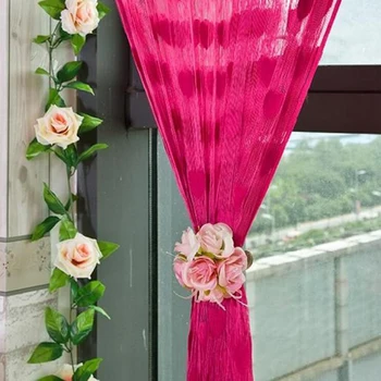 

2019 Heart Line Tassel String Curtains Patio Net Fringe Door Curtains For Living Room Curtain Home Decor