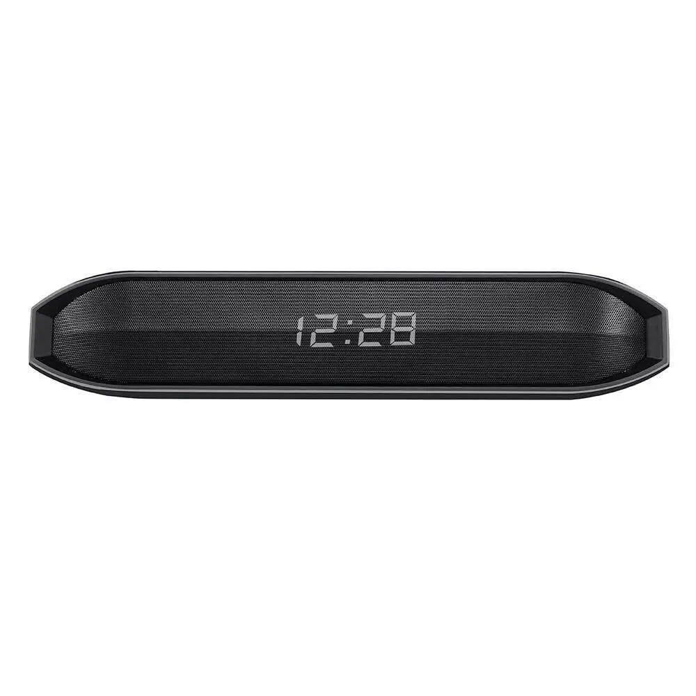 

10W portable desktop wireless Bluetooth speaker dual speaker stereo LED clock TFcard auxiliary with MIC MP3 music player speaker