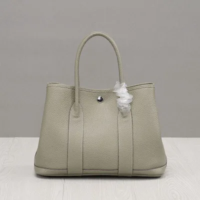 Elephant Grey Lychee partten Большая Парусиновая Повседневная Сумка-тоут женская сумка из натуральной кожи с ручками сумки для покупок винтажные сумки через плечо садовая сумка-ведро - Цвет: Elephant Grey