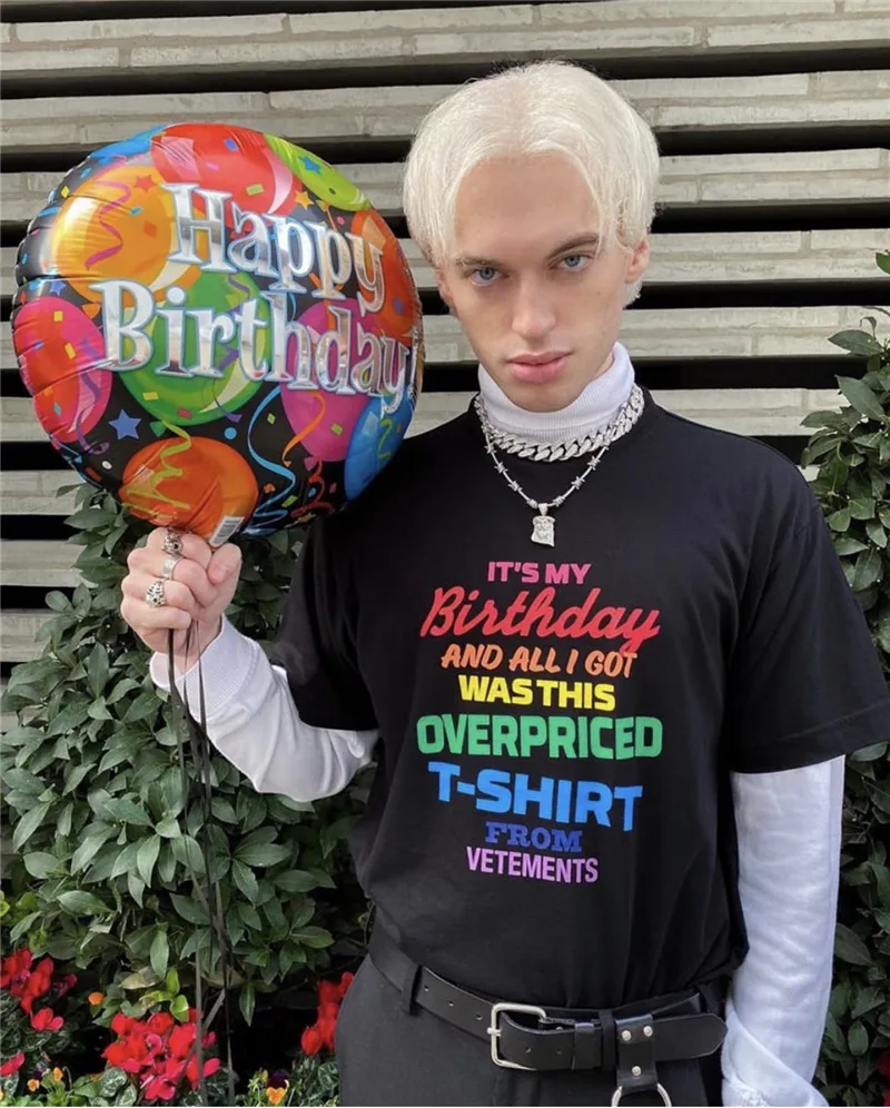 Футболки с надписью It's My Birthday для женщин и мужчин топы большого размера высшего
