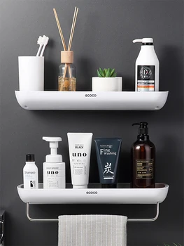 

Kitchen and bathroom racks, towel storage racks on the wall of the bathroom vanity, non-perforated wall-mounted bathroom storage