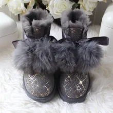 Новинка; Модные женские зимние ботинки на натуральном меху; зимние ботинки из натуральной овечьей кожи; женские ботинки; нескользящие ботильоны; повседневная обувь