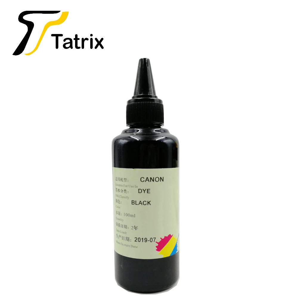 Tatrix 4 bottles 100ML Canon series Refill ink For Canon cartridges , Dye Ink Photo Ink for Desktop / All-in-One printer