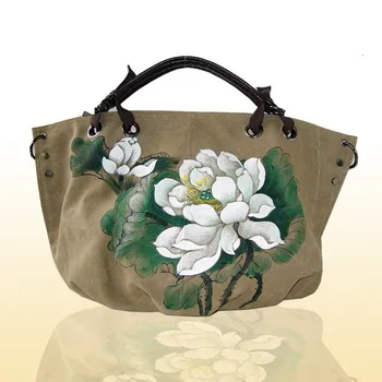 

2020 new summer early autumn ocean simple Hand-painted canvas bag women bag casual handbag shoulder bag crossbody bag