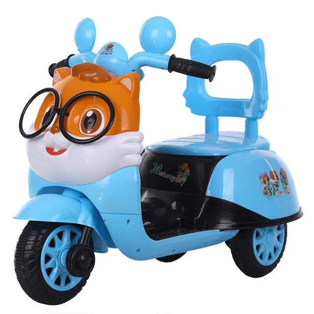 New Children's Electric Motorcycle Baby Tricycle Boy and Girl Toddler Toy Stroller Charging and Sitting 3