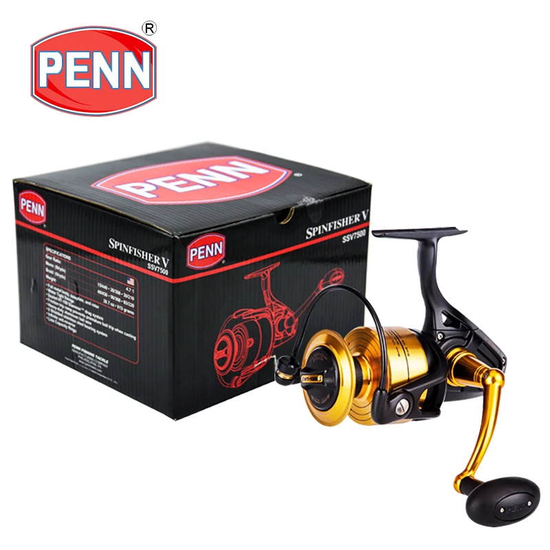 Original PENN Spinfisher V SSV 3500-10500 Spinning Fishing Reel Saltwater Reels Full Metal Body Fishing Reel