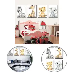 1 Set Beautiful Smooth Surface Fadeless Clear Texture Wall Art Pictures for Nursery Room Painting Frameless Picture
