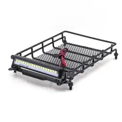 RC Car Rock Crawler Metal Roof Rack with LED Lights Bar (With lightsg)
