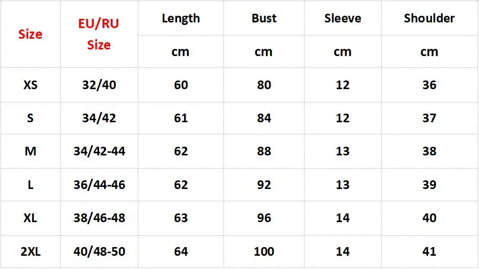 tshirt size