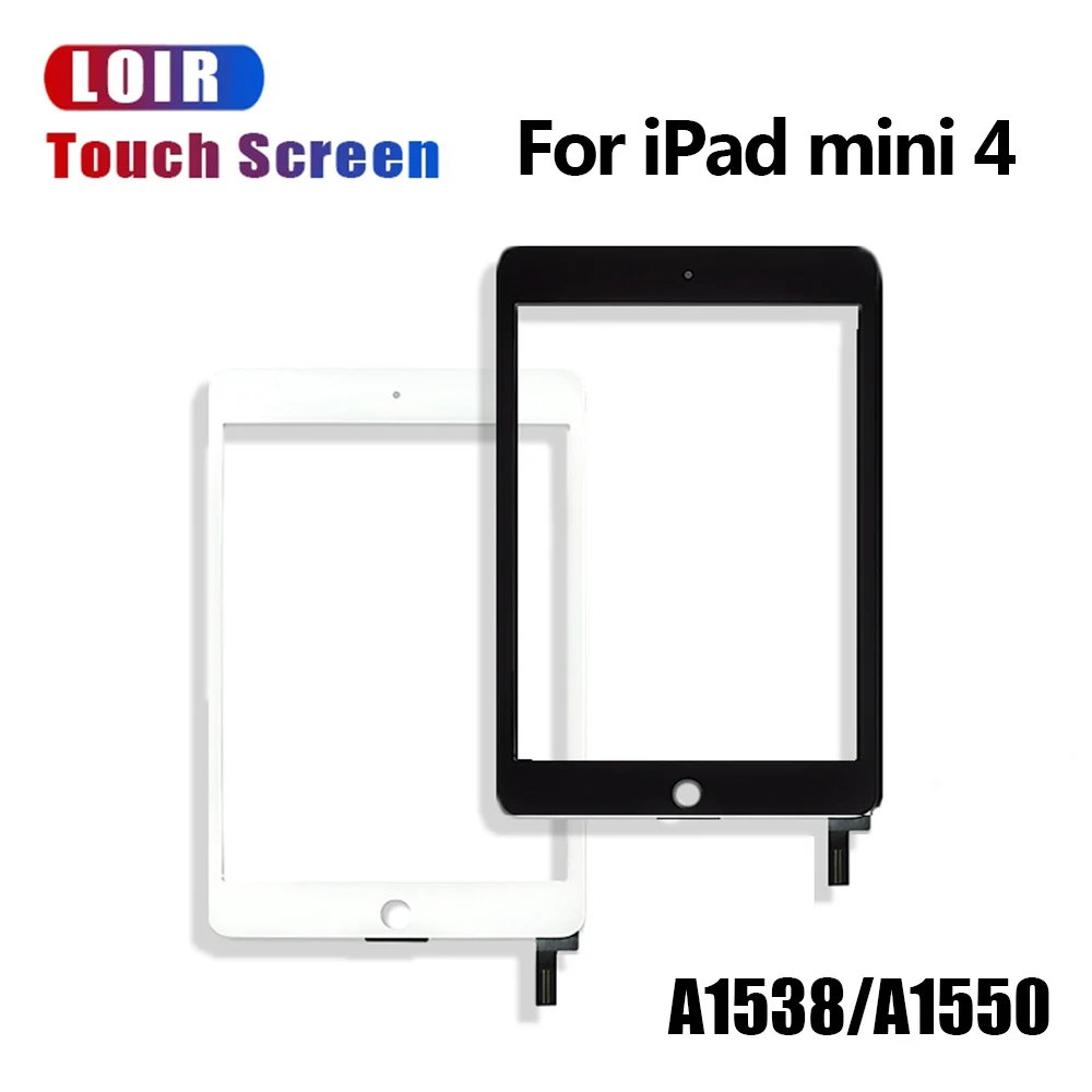 Черный/белый для iPad mini 4 сенсорный экран Digitador Da Tela A1538 A1550 lente adesivo whit Бесплатные