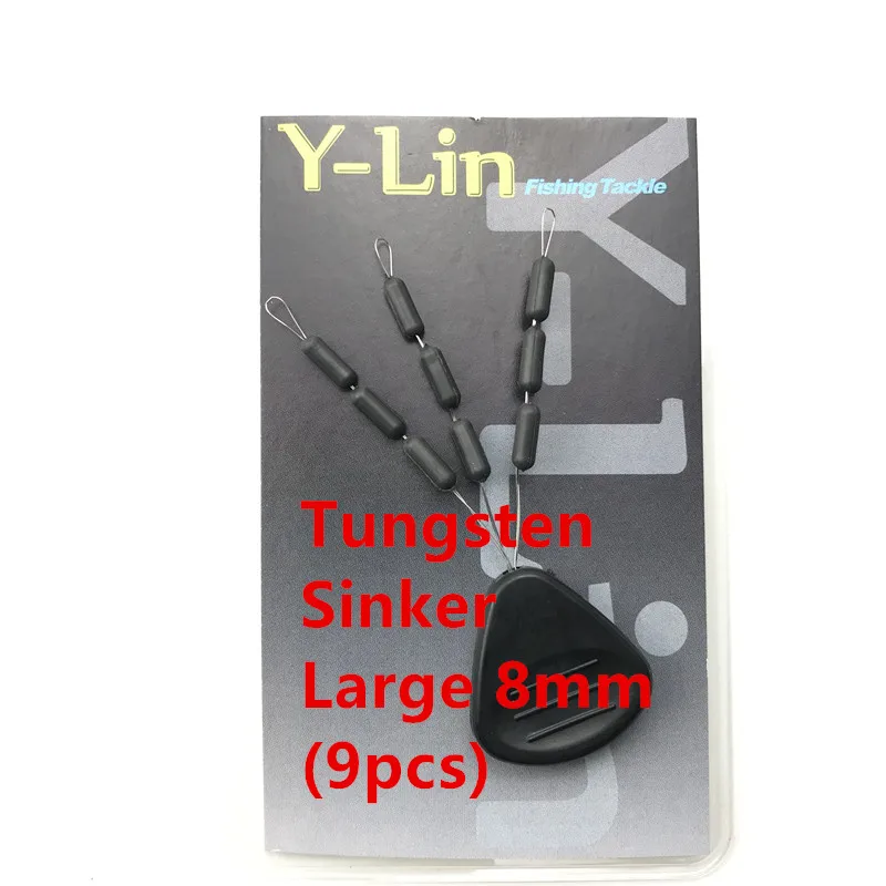 8mm Large Вольфрамовая замазка для ловли карпа, грузило hooklink L/M/S, леска с крючками, рыболовные снасти, поп-UPS, вес, трубки, крючок, втулка, выравниватель - Цвет: 8mm Large