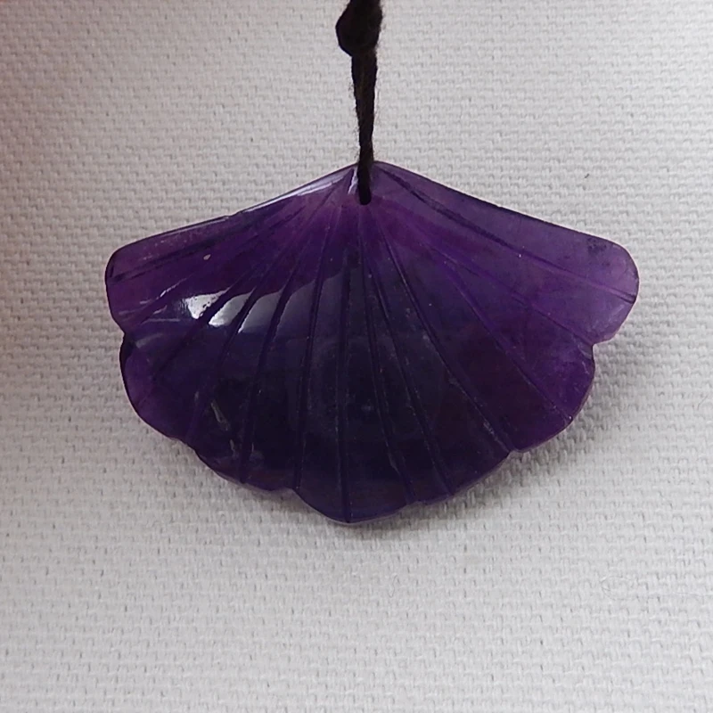 

Sale 1Pcs Natural Stone Fluorite Handmade Leaves Fashion DIY Jewelry Pendant Bead 40x27x6mm 12.2g
