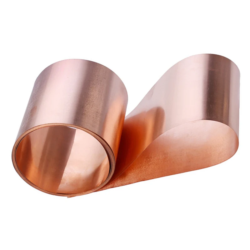 Feuille de métal en cuivre pur, largeur de la plaque 15-99.9% mm, bande de  cuivre rouge, 1 mètre, 300
