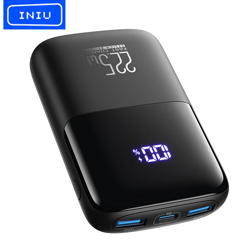 12v power bank INIU Power Bank 22.5W PD Fast Charging Portable Charger with Phone Holder USB C 10000mAh External Battery Pack for iPhone 13 12 power bank mini