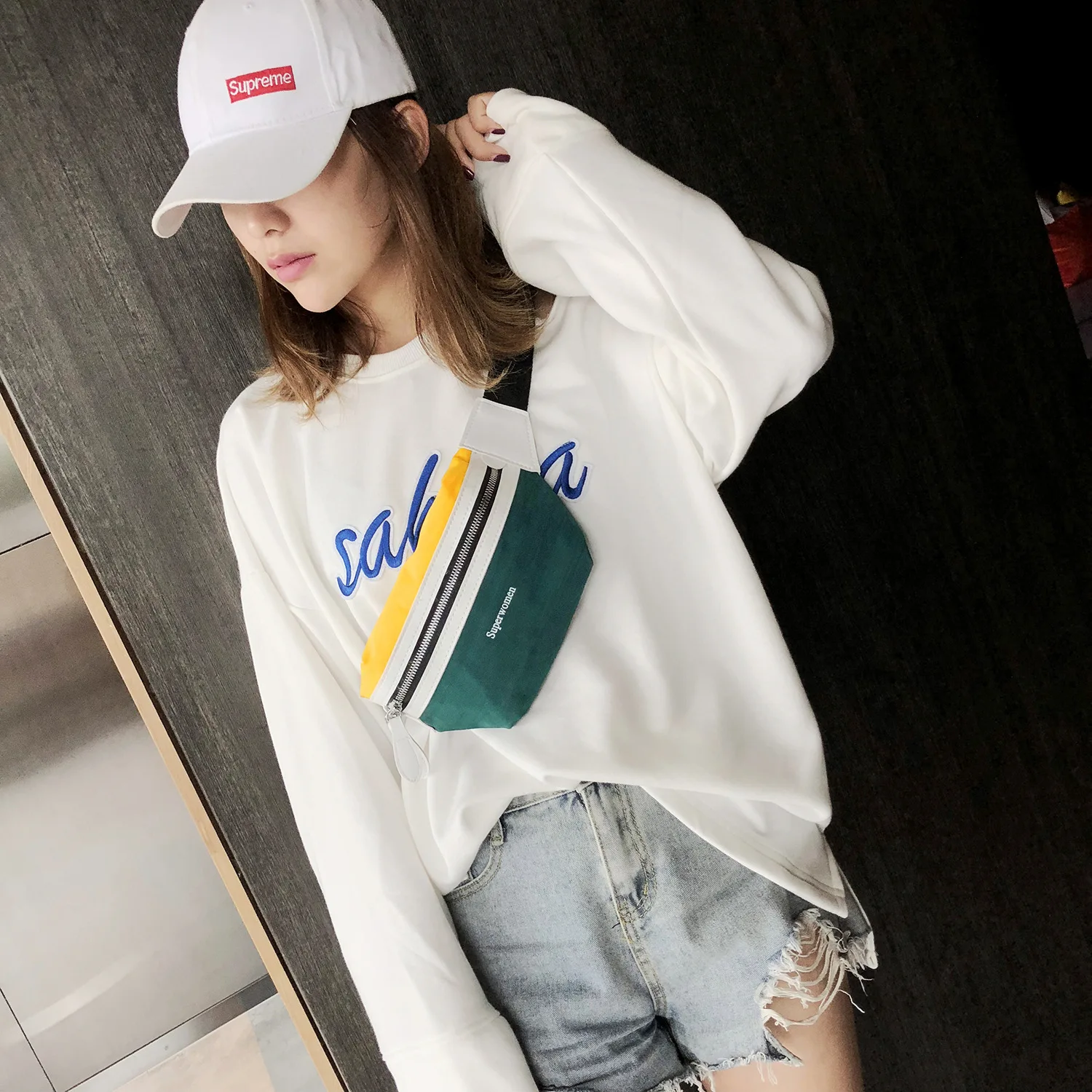 

Contrast Color Casual Wallet Women's 2019 New Style Fashion GIRL'S Small Shoulder Bag Simple Versatile Korean-style Ulzzang Ches
