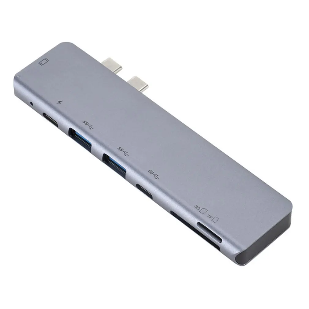 Тип с разъемами типа C и Hdmi разъемом спецификации Usb type-C линия считыватель Тип-C концентратор 7 в 1 док-станция для Macbook Pro компьютер внешние аксессуары