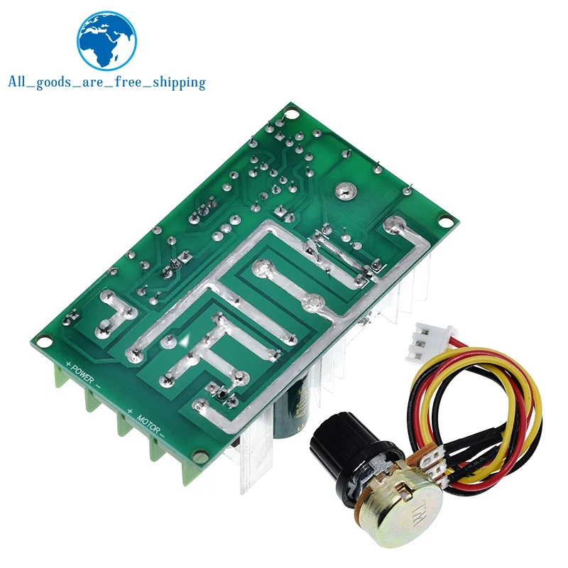 DC10-60V Motor Speed Control PWM Motor Speed Controller Switch 20A Current Voltage regulator High Power Drive Module dc motor speed controller electric motor speed controller motor speed controller voltage regulator