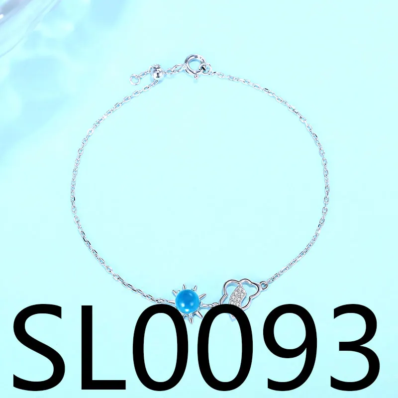 TS-SL007, высокое качество,, милый испанский медведь, драгоценный камень, ожерелье, саморазработанное ювелирное изделие, ожерелье из стерлингового серебра - Цвет камня: SL0093-613101060