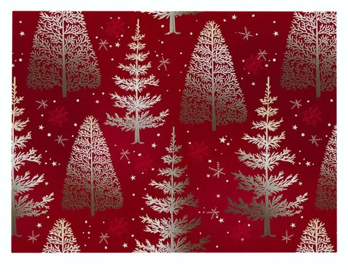 Merry Рождественская елка настольное коврики под посуду на стол Кухня инструмент Салфетки сервировочные каботажное судно Кофе Чай вечерние украшения прямоугольной формы - Цвет: color24