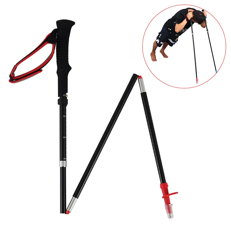 38cm Anti Shock Walking Sticks Telescopic Trekking Hiking Poles Ultralight Walking Canes With Rubber Tips Protectors