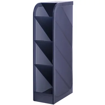 

Makeup Organizer Oblique Insertion Type Frosted Pen Holder Desktop Shelf Desktop Storage Box Transparent Cosmetic Storage Basket