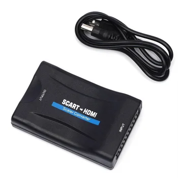 

Scart To HDMI MHL Converter Audio Video Adapter For 1080P HDTV Skies Box STB Analog To Digital SCART-HDMI Scaler Converter 1080P