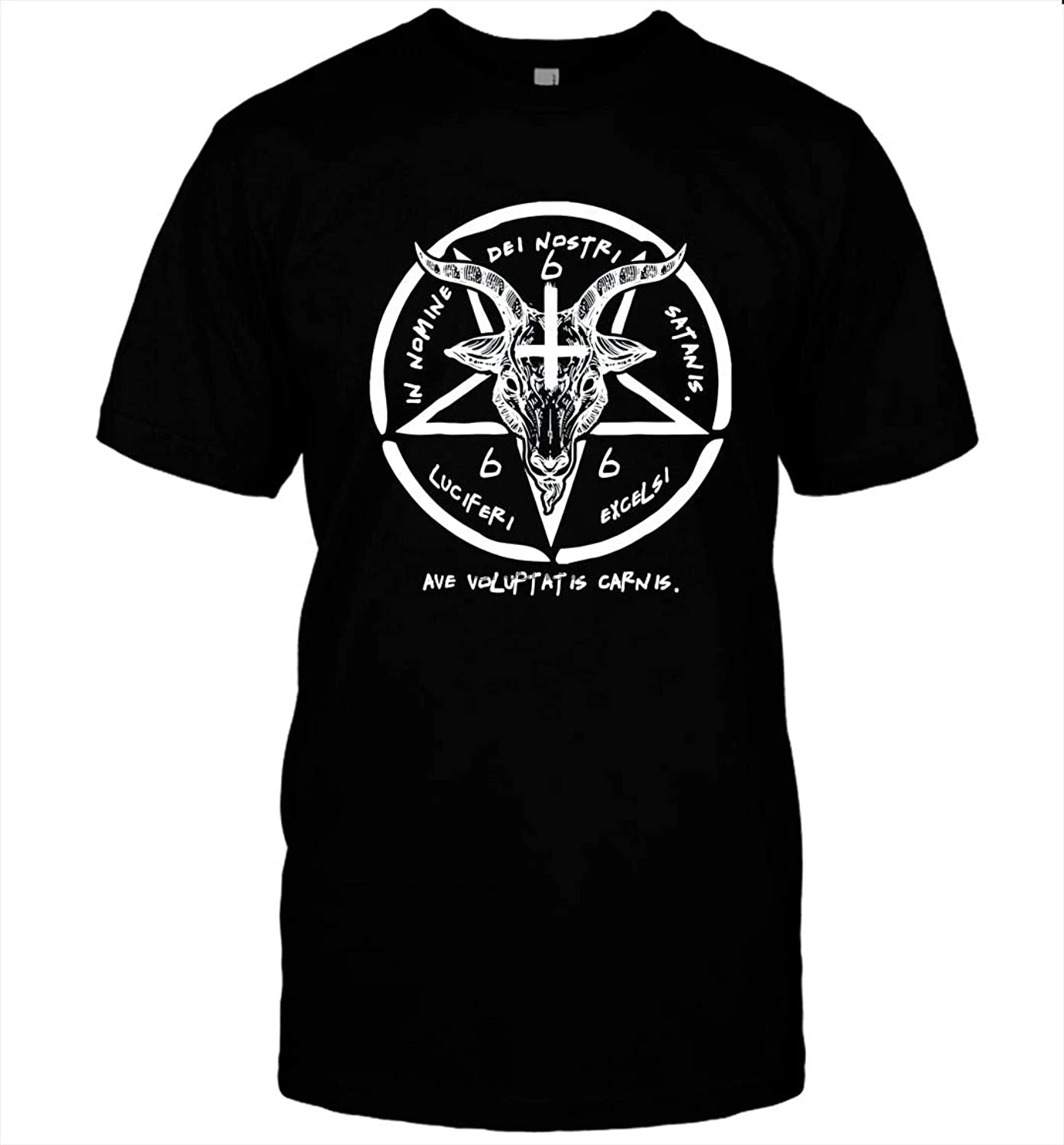 Футболка с изображением Бафомета Sigil of сатана голова козы Бог рубашка зал