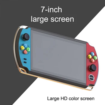 

docooler X19 8GB/16GB Retro Game Console Built-in 2000 Games 7.0-inch Large HD Color Screen Handheld Game Player for Child Gifts