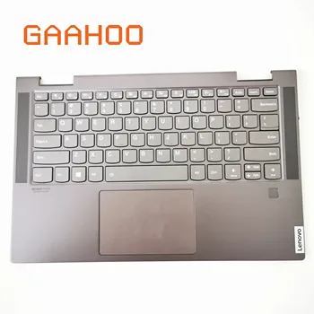 شراءحافظة كمبيوتر محمول لينوفو يوغا C740-14 سلسلة كمبيوتر محمول Palmrest الجمعية ث/لوحة اللمس الخلفية الولايات المتحدة لوحة المفاتيح بصمة مسح رمادي