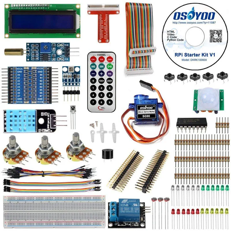 Günstige Raspberry Pi 3 Starter Kit Ultimative Lernen Suite HC SR501 Motion Sensor 1602 LCD SG90 Servo LED Relais Widerstände