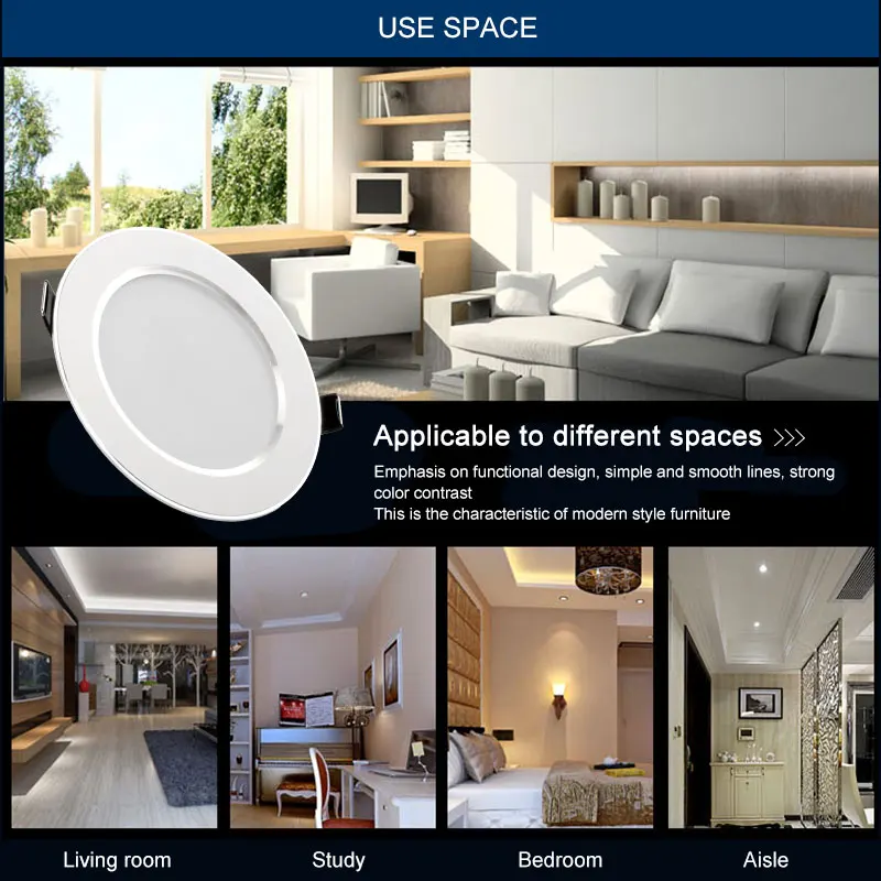 LED Downlight 3W 5W 7W 9W 12W 15W Led Bulb Bedroom Kitchen Light Round Recessed Lamp 220V 230V 240V Indoor LED Spot Lighting
